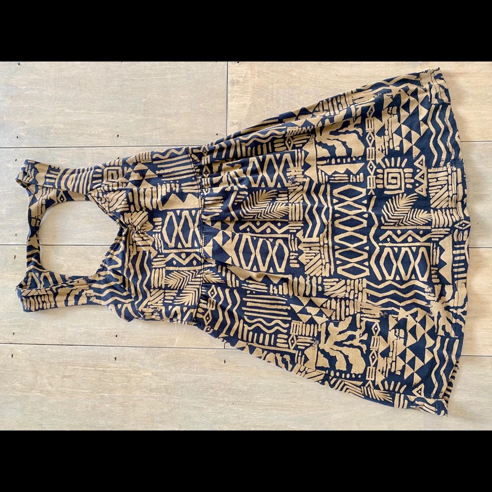 Brown & Black Tribal Print Dress